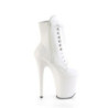 Pleaser FLAMINGO-1020 White Vegan Leather Ankle Boots