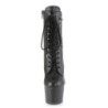 Pleaser ADORE-1020PK Black Vegan Leather Ankle Boots