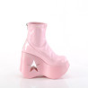 Demonia DYNAMITE-100 Rose Hologram Platform Wedge Boots