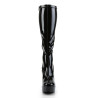 Pleaser ELECTRA-2000Z Black Patent Chunky 70s Abba Boots