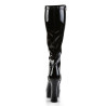 Pleaser ELECTRA-2000Z Black Patent Chunky 70s Abba Boots