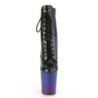 Pleaser FLAMINGO-1020BP Black Vegan Leather Blue Purple