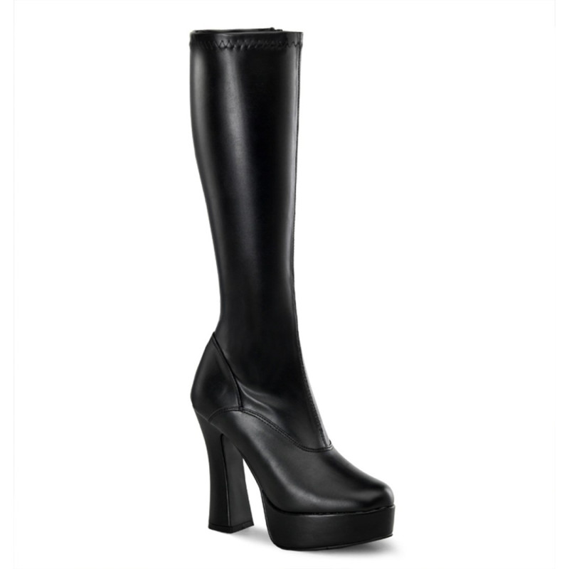 Pleaser ELECTRA-2000Z Black Vegan Chunky 70s Abba Boots Pleaser ELECTRA-2000Z Black Vegan Chunky 70s Abba Boots