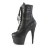 Pleaser ADORE-1020PK Black Vegan Leather Ankle Boots