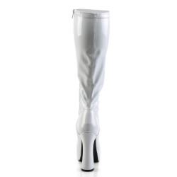 Pleaser ELECTRA-2000Z White Patent Chunky 70s Abba Boots