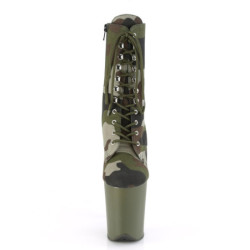 Pleaser FLAMINGO-1020CAMO Green Camouflage Fabric Sale