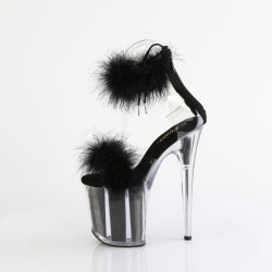 Pleaser FLAMINGO-824F Black Exotic Pole Dance High Heels