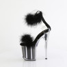 Pleaser FLAMINGO-824F Black Exotic Pole Dance High Heels