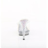 Fabulicious LIP-101CAS Transparent Silver Strass Mules