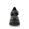 Demonia SHAKER-23 Black Vegan Platform Wedge Pumps