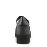 Demonia SHAKER-23 Black Vegan Platform Wedge Pumps