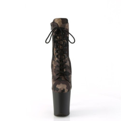 Pleaser FLAMINGO-1020CM Green Camouflage Mesh Black