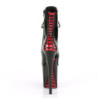 Pleaser FLAMINGO-1020FH Black Patent Heeled Ankle Boots