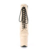 Pleaser FLAMINGO-1020FS Beige Vegan Suede Ankle Boots