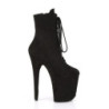 Pleaser FLAMINGO-1020FS Black Vegan Suede Ankle Boots