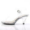 Fabulicious BELLE-308 Clear Low Heeled Bridal Sandals