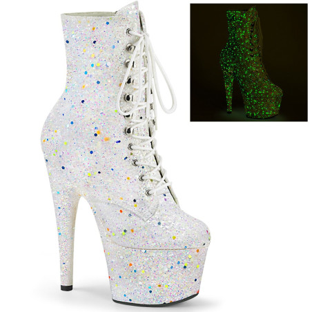 Pleaser ADORE-1020GDLG White Glitter Sale Women