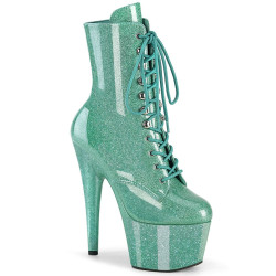 Pleaser ADORE-1020GP Blue Glitter Patent Sale Women Boots
