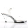 Fabulicious BELLE-308 Clear Low Heeled Bridal Sandals