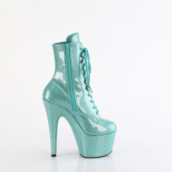 Pleaser ADORE-1020GP Blue Glitter Patent Sale Women Boots