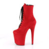 Pleaser FLAMINGO-1020FS Red Vegan Suede Sale Women