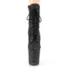 Pleaser FLAMINGO-1020GWR Black Glitter Ankle Boots