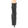 Pleaser FLAMINGO-1020GWR Black Glitter Ankle Boots