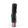 Pleaser ADORE-1020RC Black Vegan Leather Rainbow Chrome