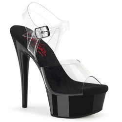 Pleaser EXCITE-608 Transparent Black Sale Women