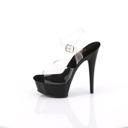 Pleaser EXCITE-608 Transparent Black Sale Women