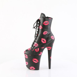 Pleaser FLAMINGO-1020KISSES Black Vegan Leather Sale