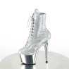 Pleaser ADORE-1020SQ-02 Silver Hologram Sequins Chrome