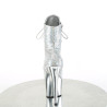 Pleaser ADORE-1020SQ-02 Silver Hologram Sequins Chrome