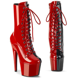 Pleaser ADORE-1040TT Red Black Patent Sale Women