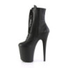 Pleaser FLAMINGO-1020PK Black Vegan Leather Ankle Boots