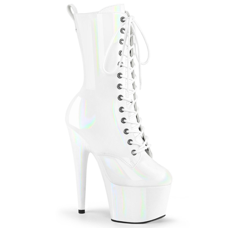 Pleaser ADORE-1040WR-HG White Hologram Patent Sale Women
