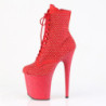 Pleaser ADORE-1043 Red Vegan Leather Matching Sale Women