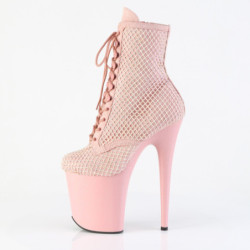 Pleaser FLAMINGO-1020RM Salmon Pink Vegan Suede Strass