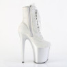 Pleaser FLAMINGO-1020RM Silver Vegan Sude Strass Mesh