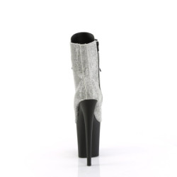 Pleaser FLAMINGO-1020RS Silver Strass Black Sale Women