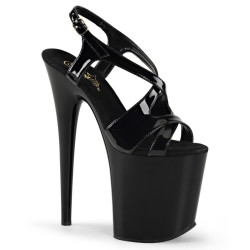 Pleaser FLAMINGO-831 Black Patent Sale Women