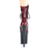 Pleaser FLAMINGO-1020SP Red Snake Print Patent Black