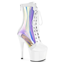 Pleaser ADORE-1047 White Patent Hologram Sale Women