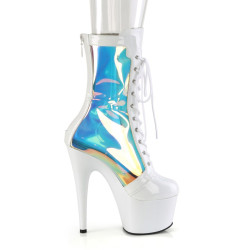 Pleaser ADORE-1047 White Patent Hologram Sale Women