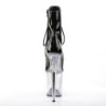 Pleaser FLAMINGO-1021 Black Patent Transparent Boots