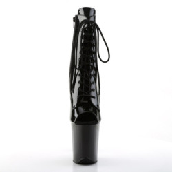 Pleaser FLAMINGO-1021 Black Patent Women Ankle Boots