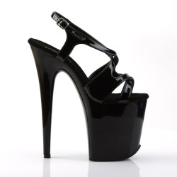 Pleaser FLAMINGO-831 Black Patent Sale Women