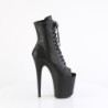 Pleaser FLAMINGO-1021 Black Vegan Leather Ankle Boots
