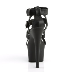 Pleaser ADORE-758 Black T-Strap High Heeled Sandals
