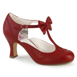 Pin Up Couture FLAPPER-11 Red Vegan Leather Sale Women